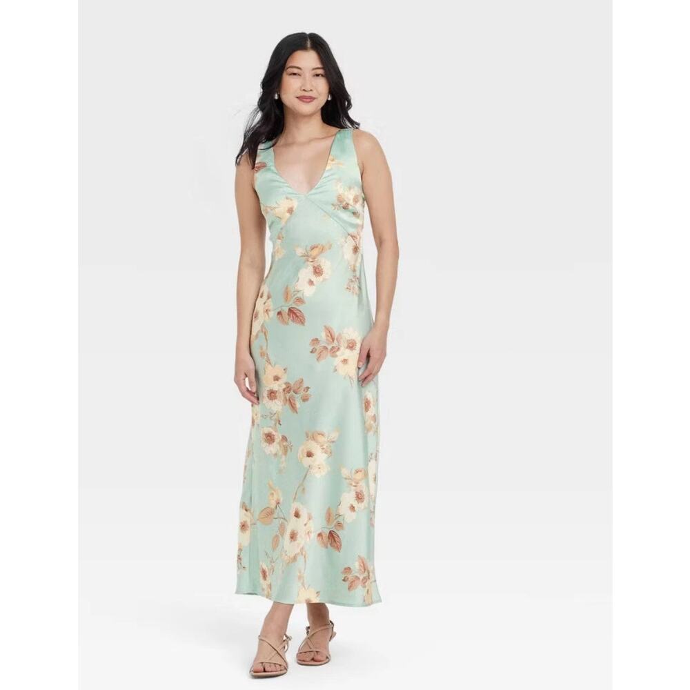 Women's Satin Slip Maxi Dress - A New Day